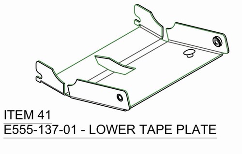 Lower tape plate - plate, assembly
